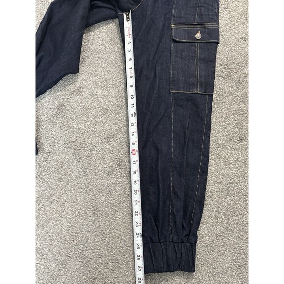 Cinq A Sept Kelly Denim Cargo Pants Women's Size 6 Blue Cotton - Picture 3 of 9